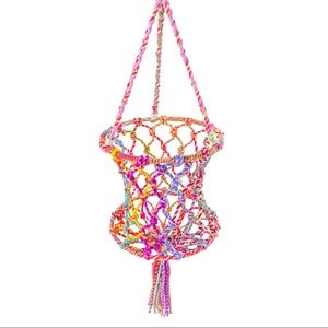 Macrame hanging fruit/ plant basket